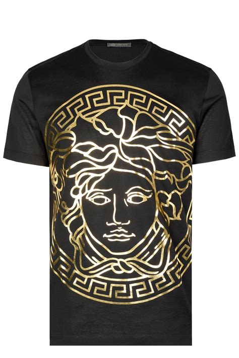 versace silver medusa head jacket|Versace crystal medusa t shirt.